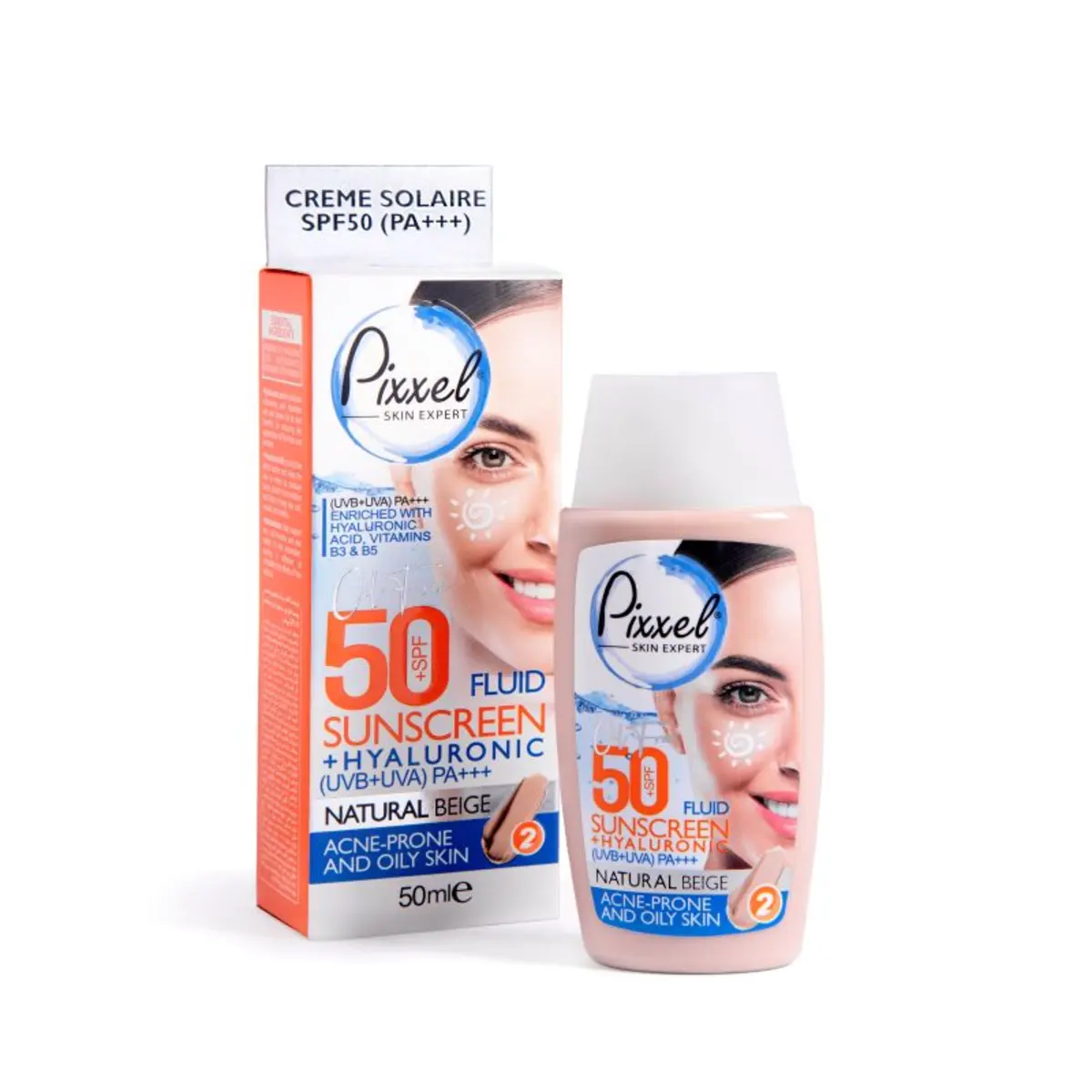 کرم ضد آفتاب پیکسل بژ طبیعی SPF50 مناسب پوست چرب حجم 50 میلیلیتر